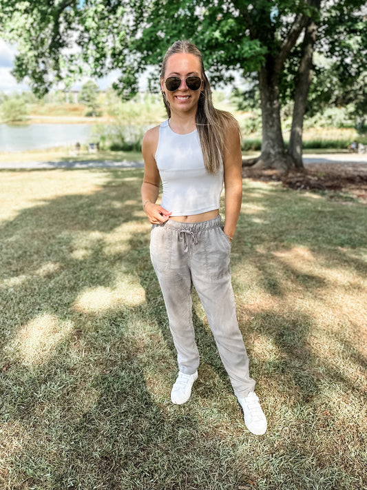 Juniper High Neck Cropped Tank