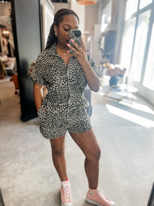 Stop & Stare Leopard Romper