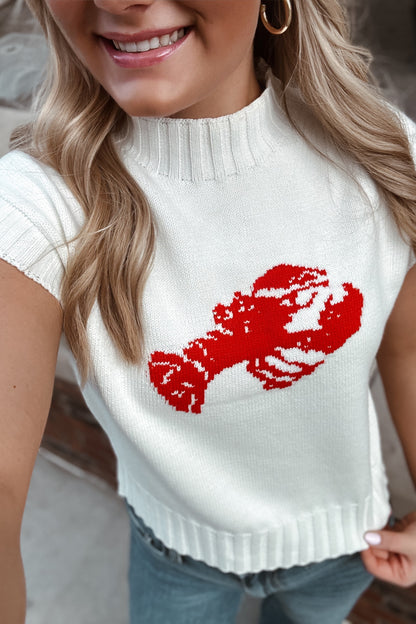 Oceana Lobster Short Sleeve Sweater
