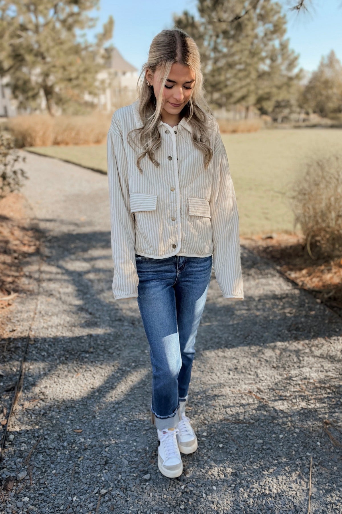 Pixie Padded Striped Jacket