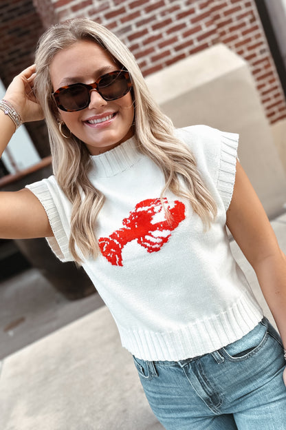 Oceana Lobster Short Sleeve Sweater