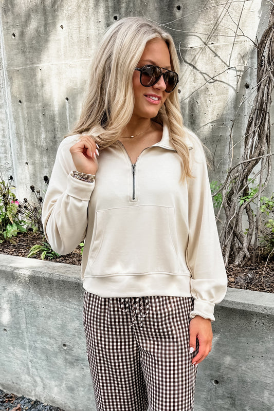 Alfie Half Zip-Up Collar Sweatshirt