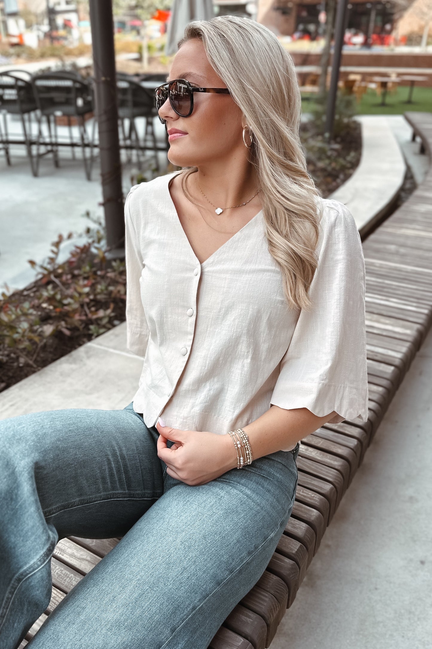Adela Half Sleeve Blouse