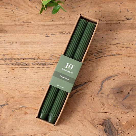 Marie Ribbed Taper Candles (Set of 2)