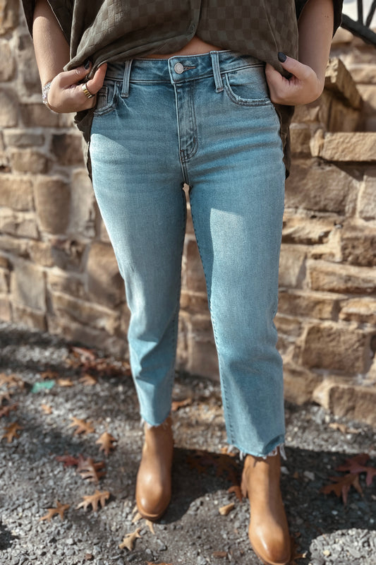 Mearl Mid Rise Straight Jean