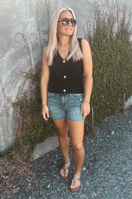 Kailani Shell Button Sweater Vest