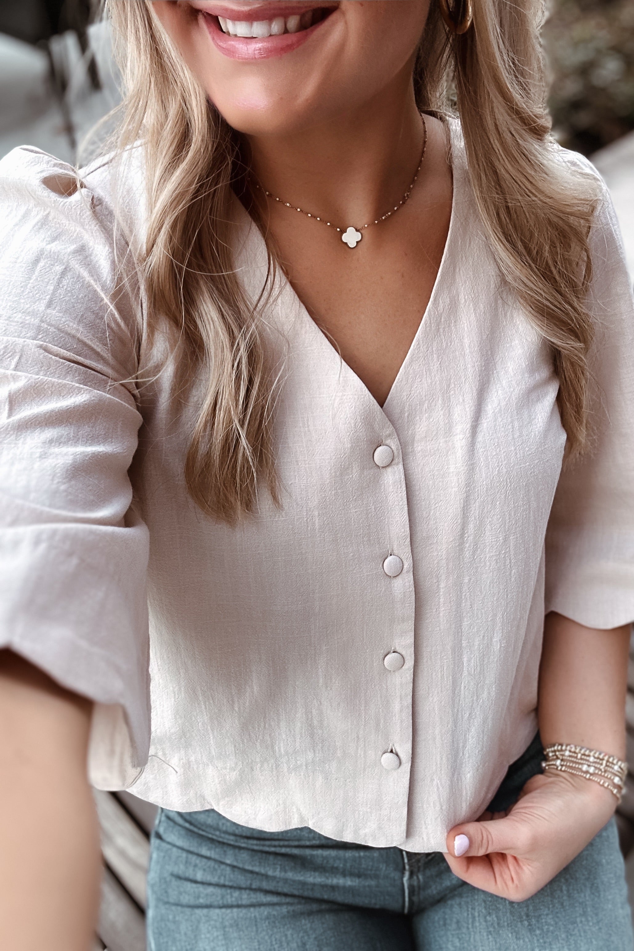 Adela Half Sleeve Blouse – Leyland Blue