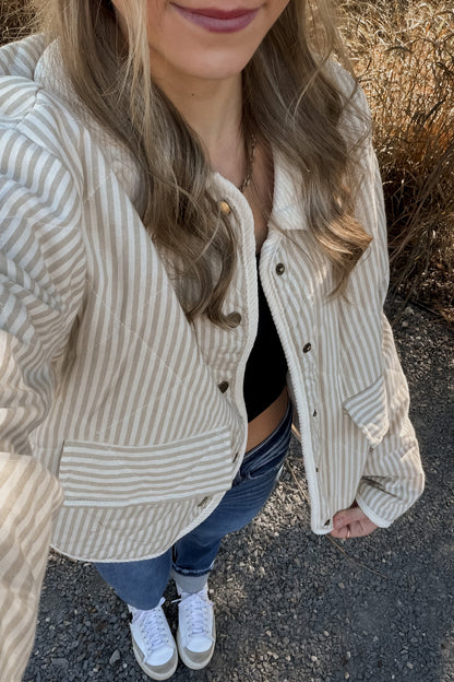 Pixie Padded Striped Jacket