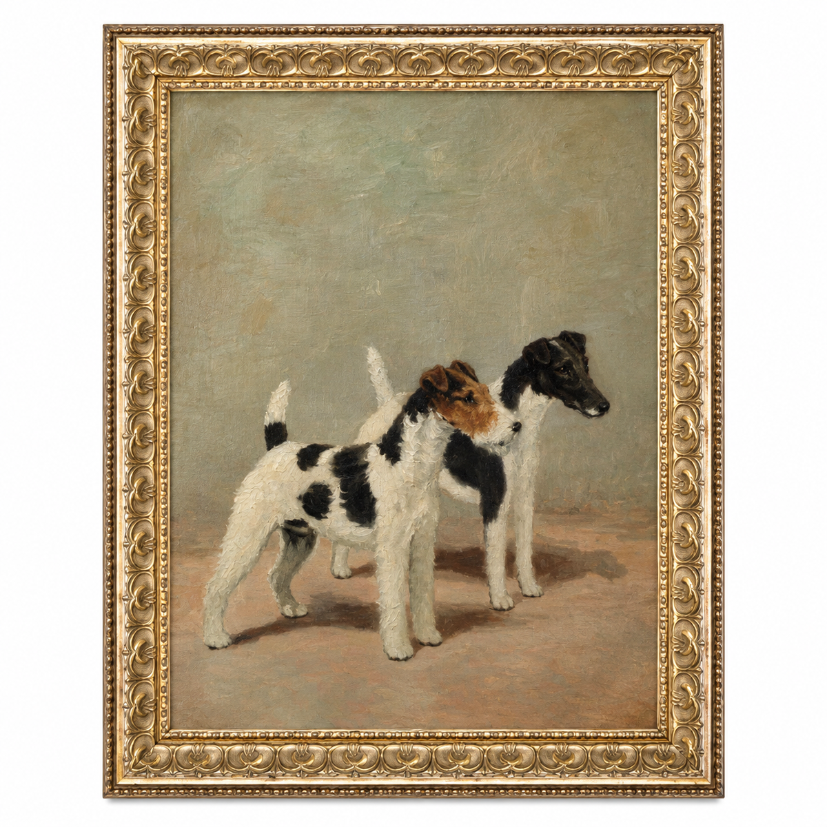 12x16 Fox Terriers Framed Art