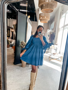 Leslie Denim Tie Dress