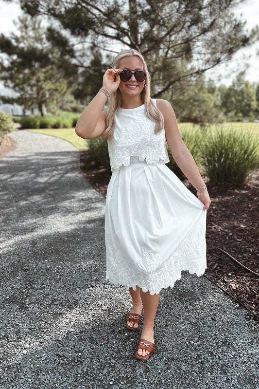 Jeanie Floral Detailed Midi Dress
