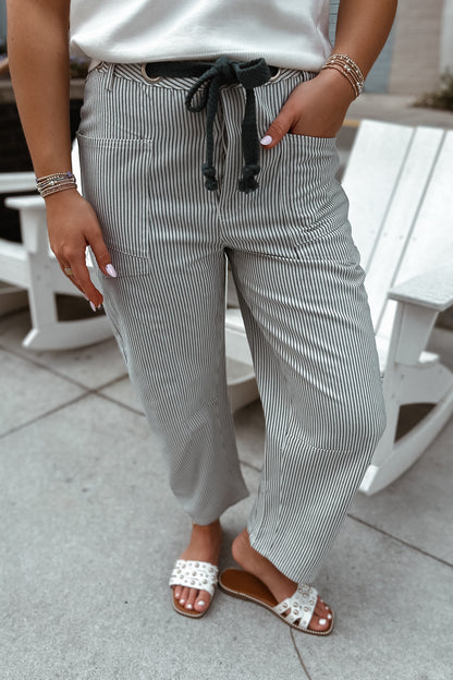 Joelle Striped Barrel Pants