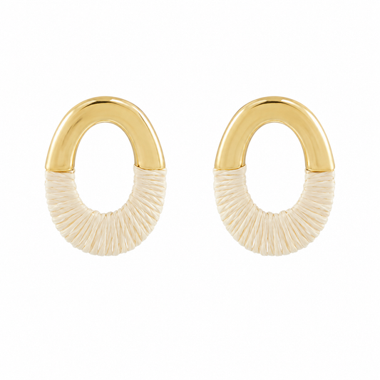 Emmy Wrapped Oval Studs