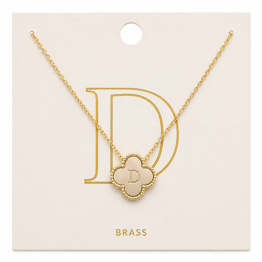 Clover Initial Pendant Necklace