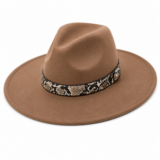 Jasmine Fedora Hat- Brown