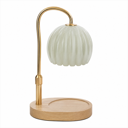 Milk Glass Candle Warmer Lamp