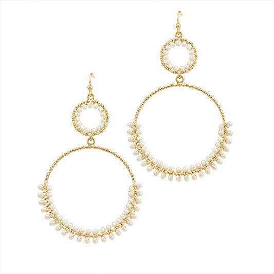 Colleen Beaded Circle Earrings