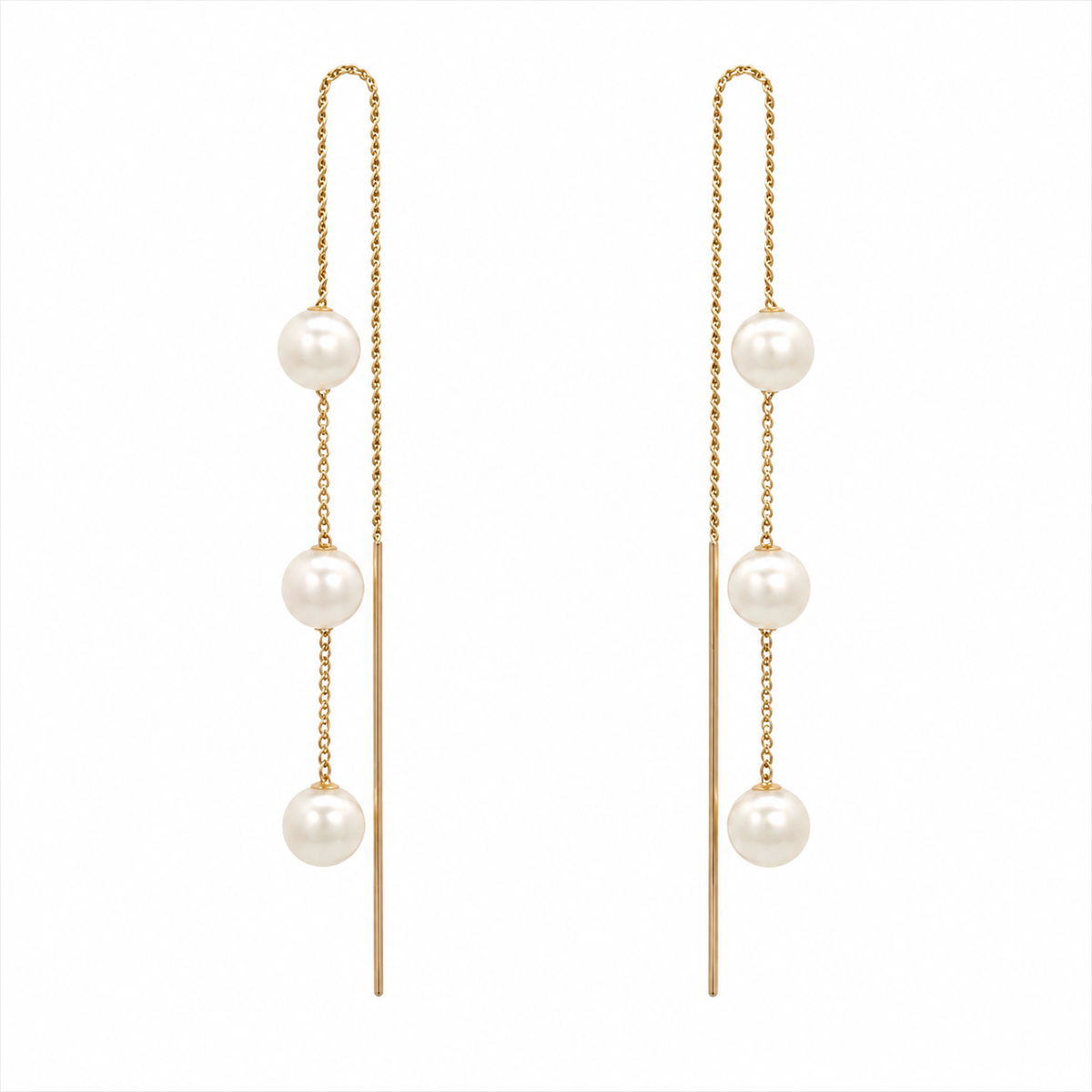 Isabelle Pearl Chain Drop Earrings