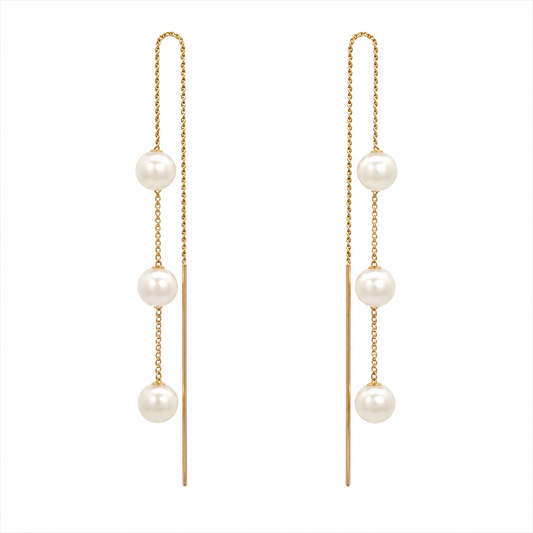Isabelle Pearl Chain Drop Earrings