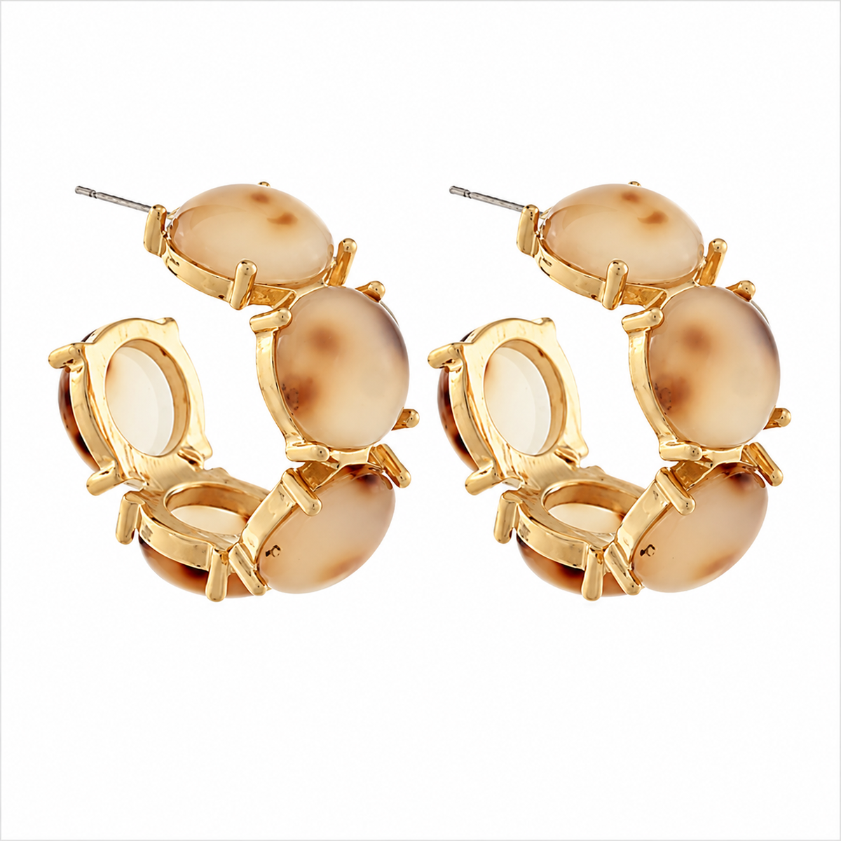 Claudia Acetate Round Hoops
