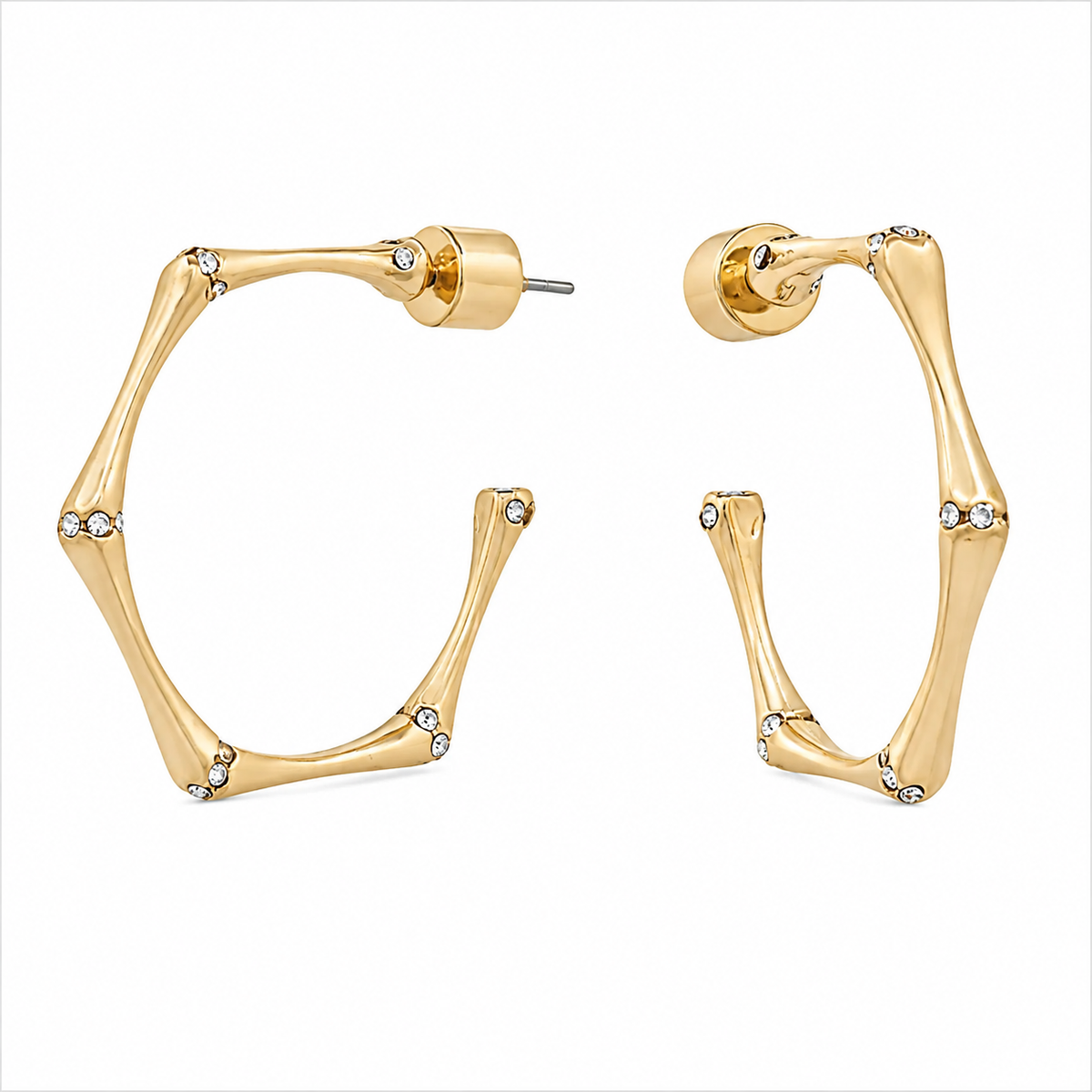 Heron Pave Bamboo Hoops