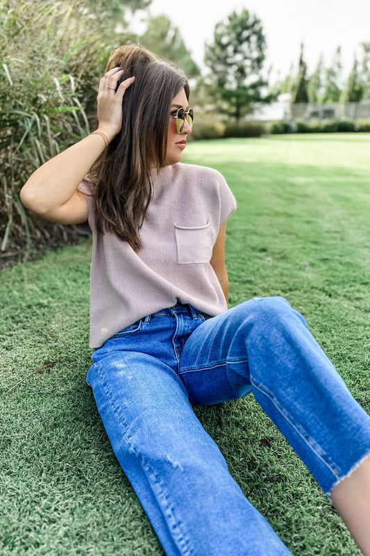 Laura Short Sleeve Sweater Top