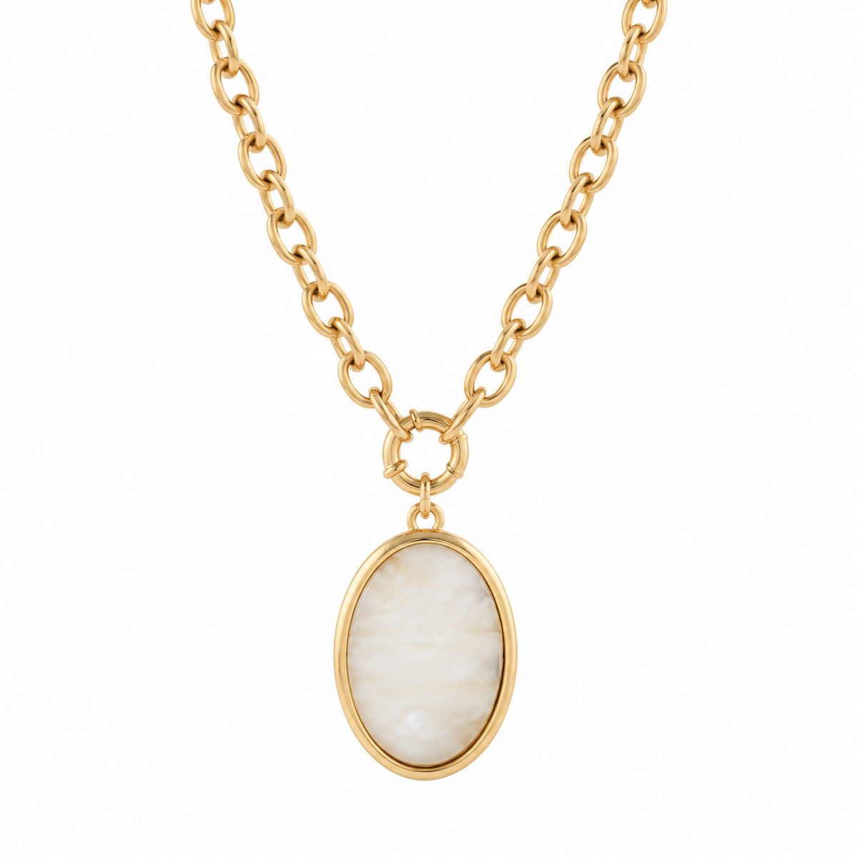 Vera Oval Stone Necklace