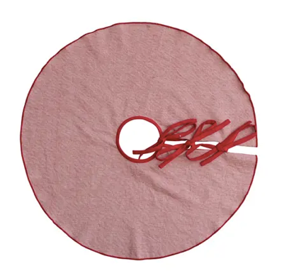 Woven Tree Skirt - Red