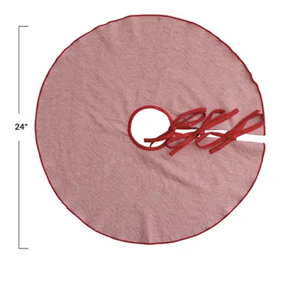 Woven Tree Skirt - Red