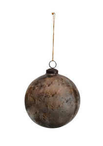 Holly Brown Ball Ornament