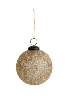 Eve Gold Beaded Ornament