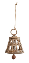 Load image into Gallery viewer, Rattan Bell Ornament
