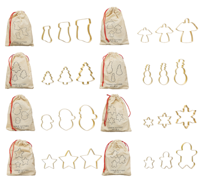 Christmas Cookie Cutters - Set of 3