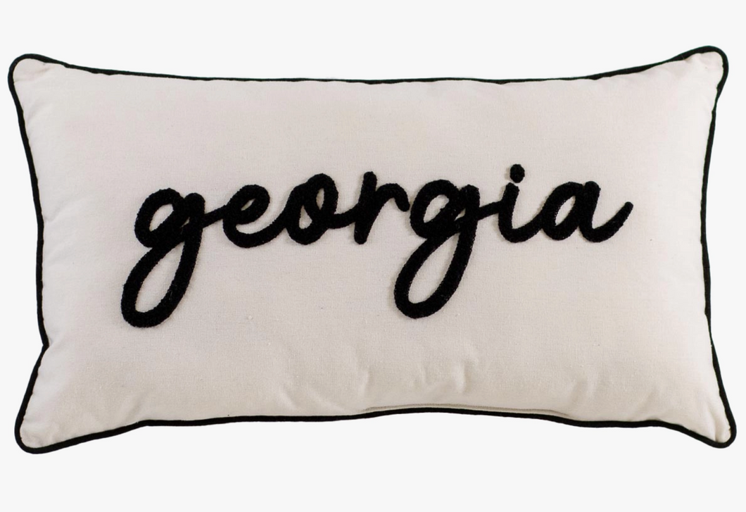 Georgia Embroidered Lumbar Pillow