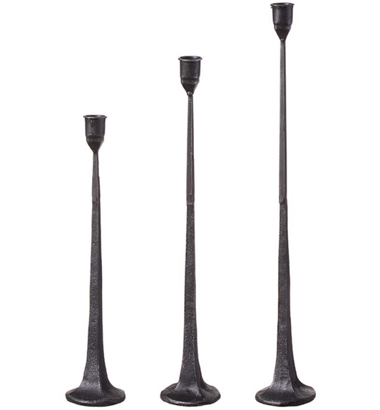 Laurel Candle Sticks- Black