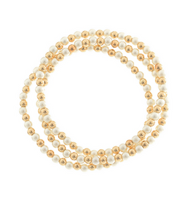 Maci Gold & Pearl Beaded Bracelet