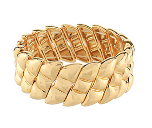 Rio Ribbed Bracelet- Gold