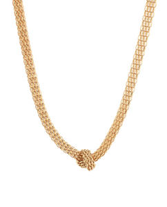 Gem Knotted Necklace - Gold