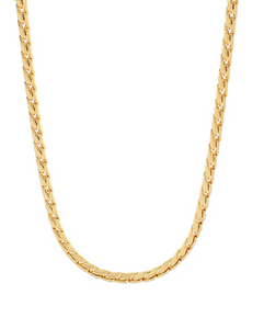 Dez Snake Brass Chain Necklace