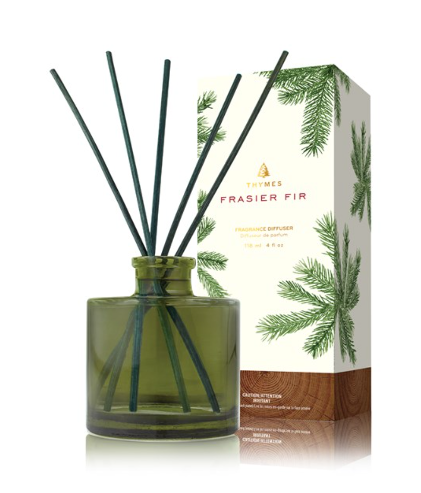 Thymes Frasier Fir Fragrance Reed Diffuser- Green