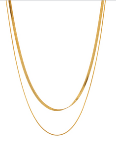 Double Chain Gold Snake Chain