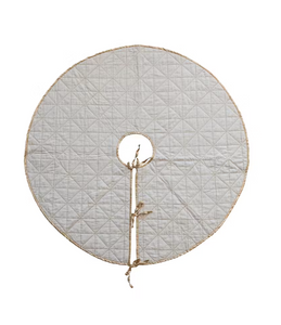 Jenna Quilted Ivory Tree Skirt