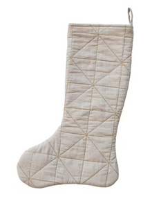 Jenna Quilted Ivory Stocking