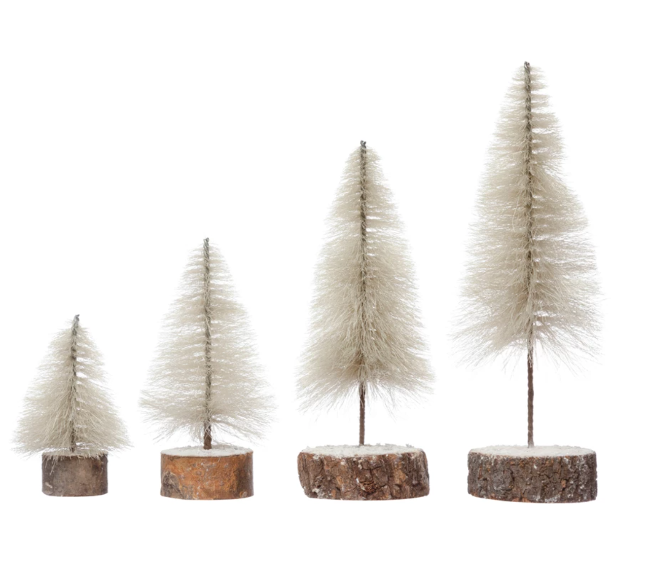 Iris Ivory Bottle Brush Trees