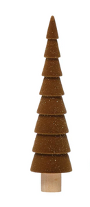 Sienna Glitter Flocked Trees