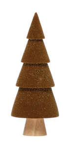 Sienna Glitter Flocked Trees