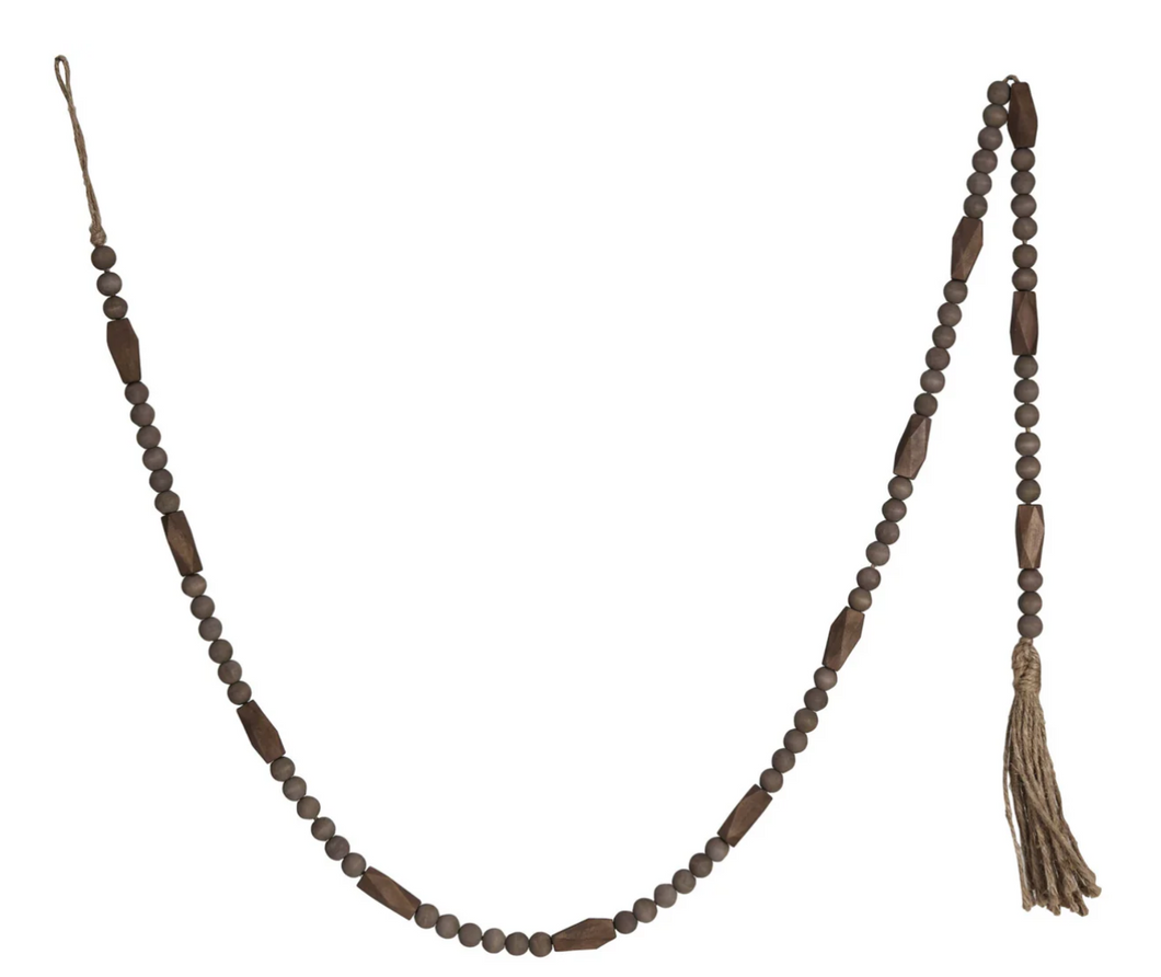 Jessy Bead Garland w/ Jute Tassel