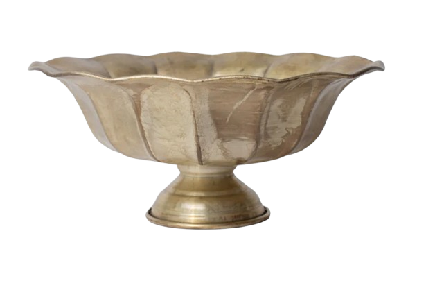 Jovie Metal Ruffled Footed Bowl