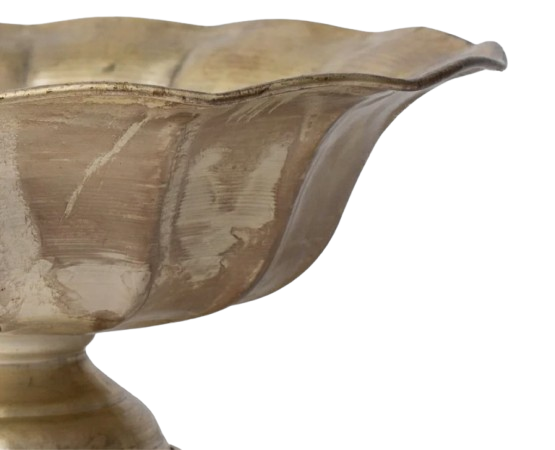 Jovie Metal Ruffled Footed Bowl
