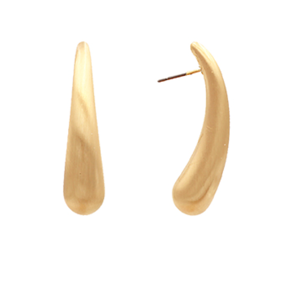 Long Gold Teardrop Earrings